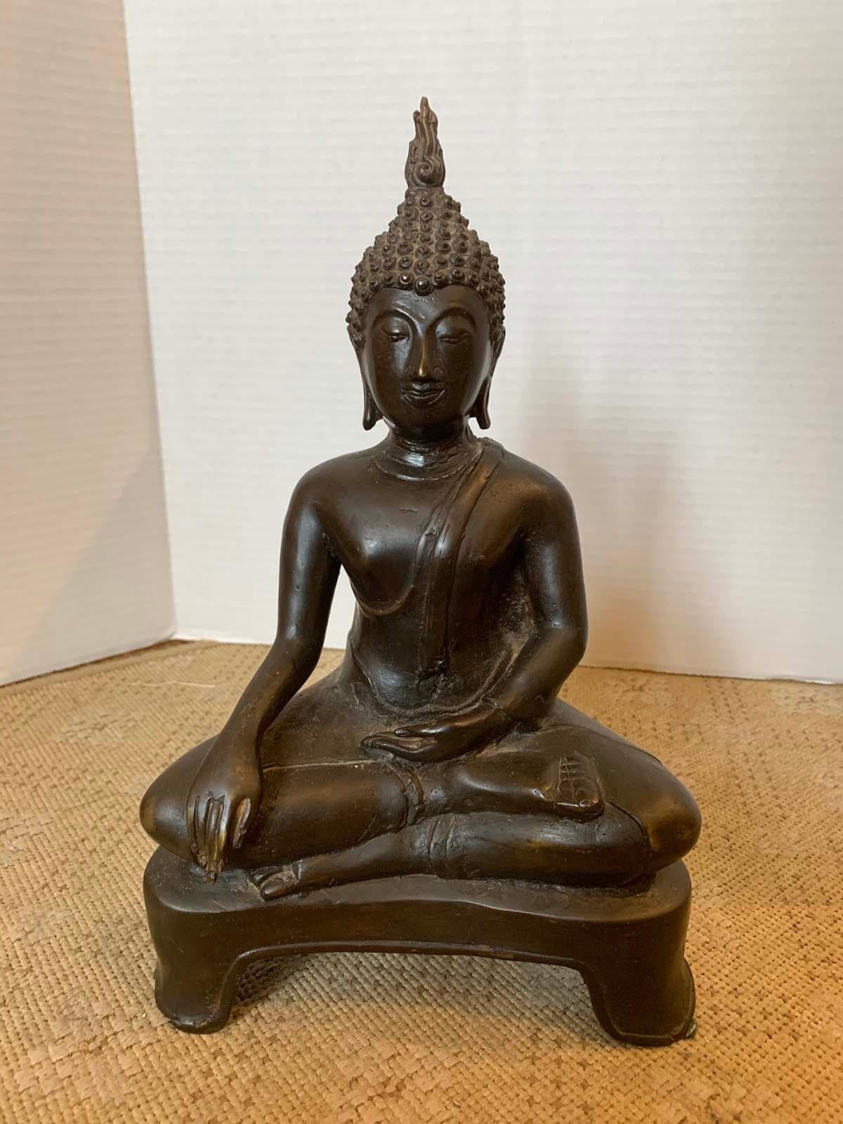 18th-19th century Buddha in Lotus position.