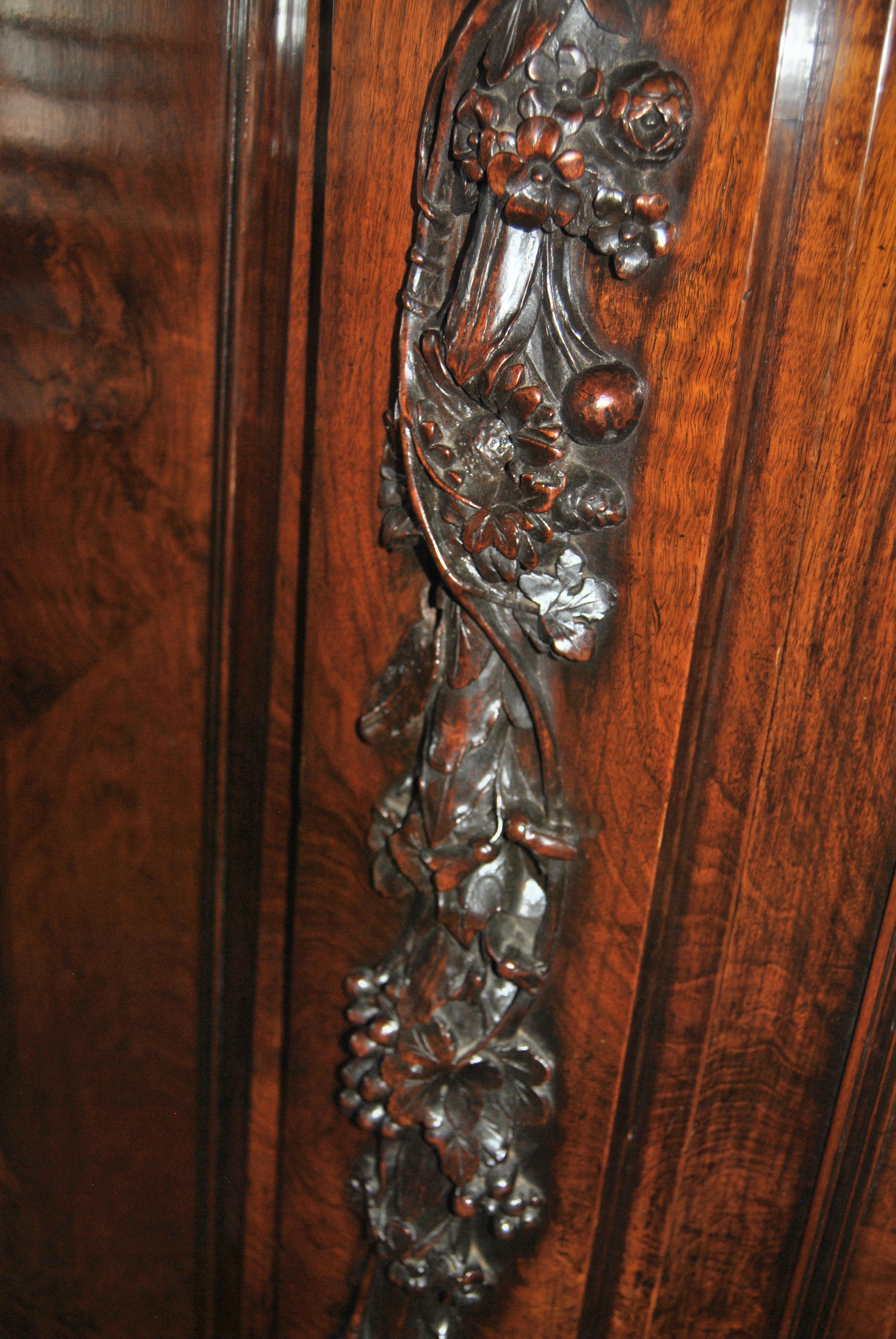 18th-19th Century Carved French Country Armoire 5