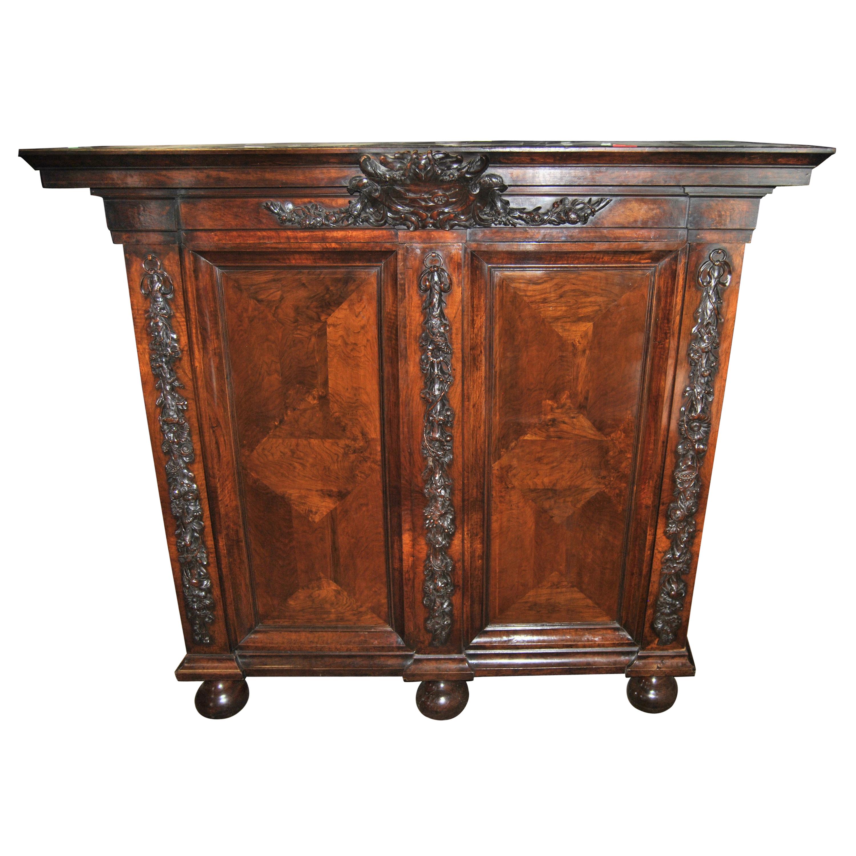 18th-19th Century Carved French Country Armoire