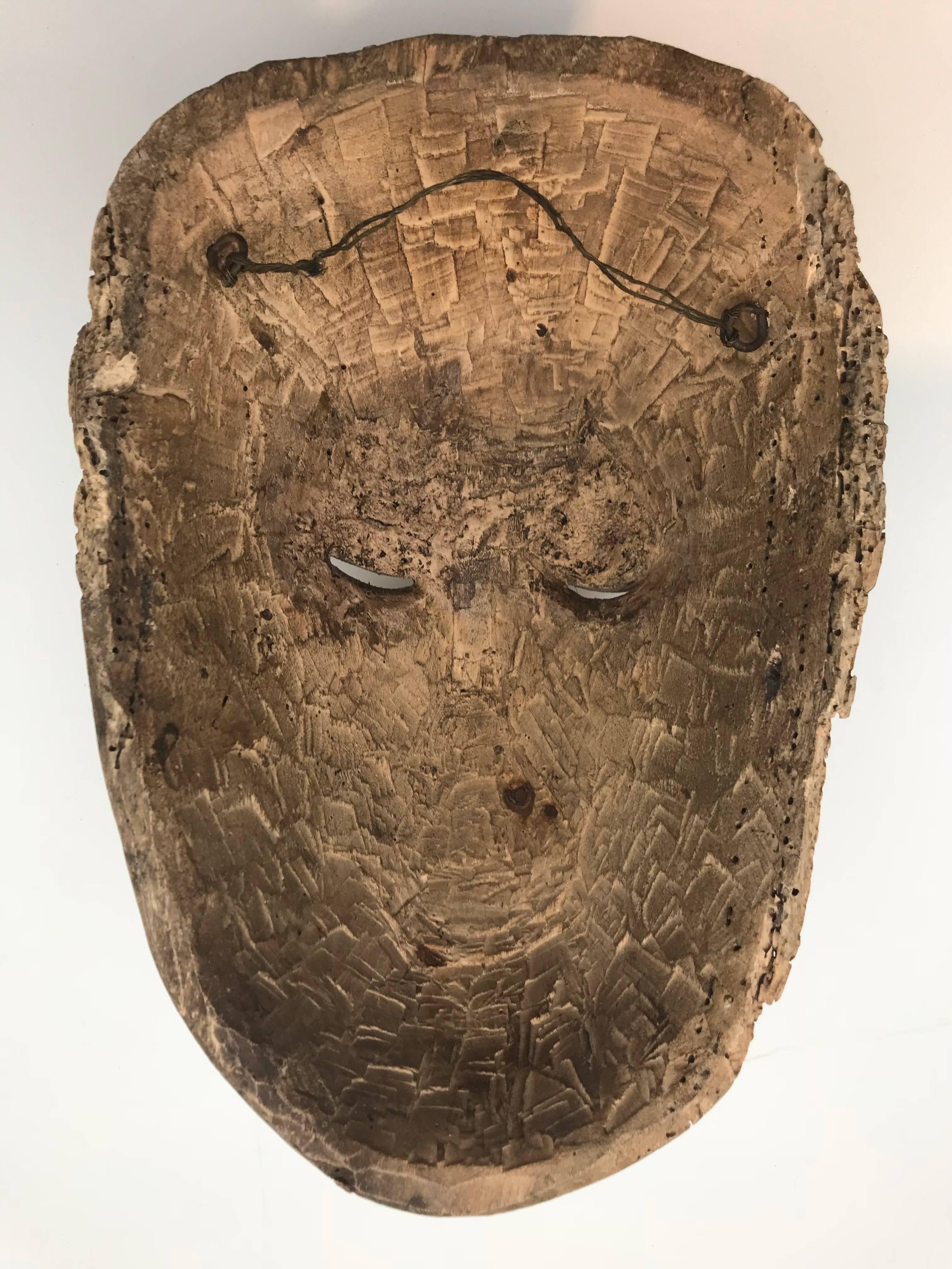 18th-19th Century Carved Slave's Mask Depicting of His/Her Master 1