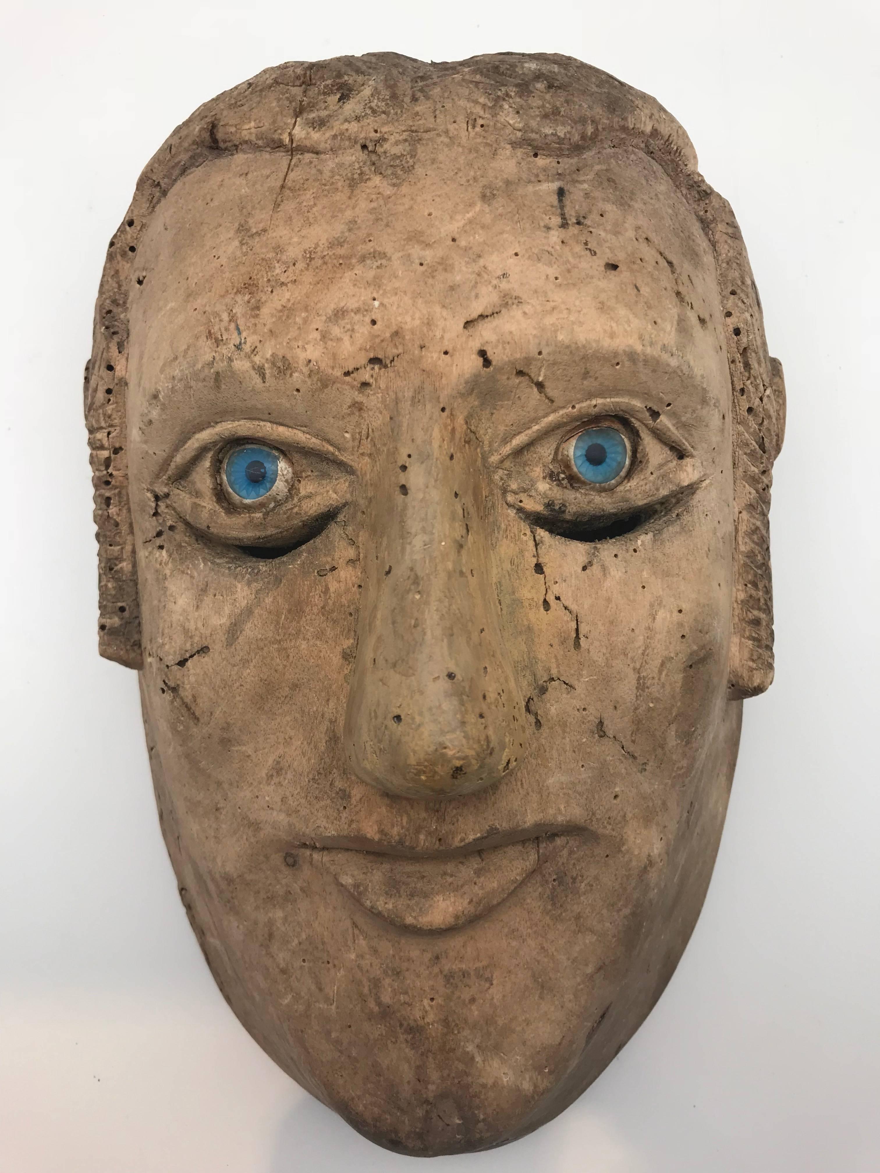 18th-19th Century Carved Slave's Mask Depicting of His/Her Master 2