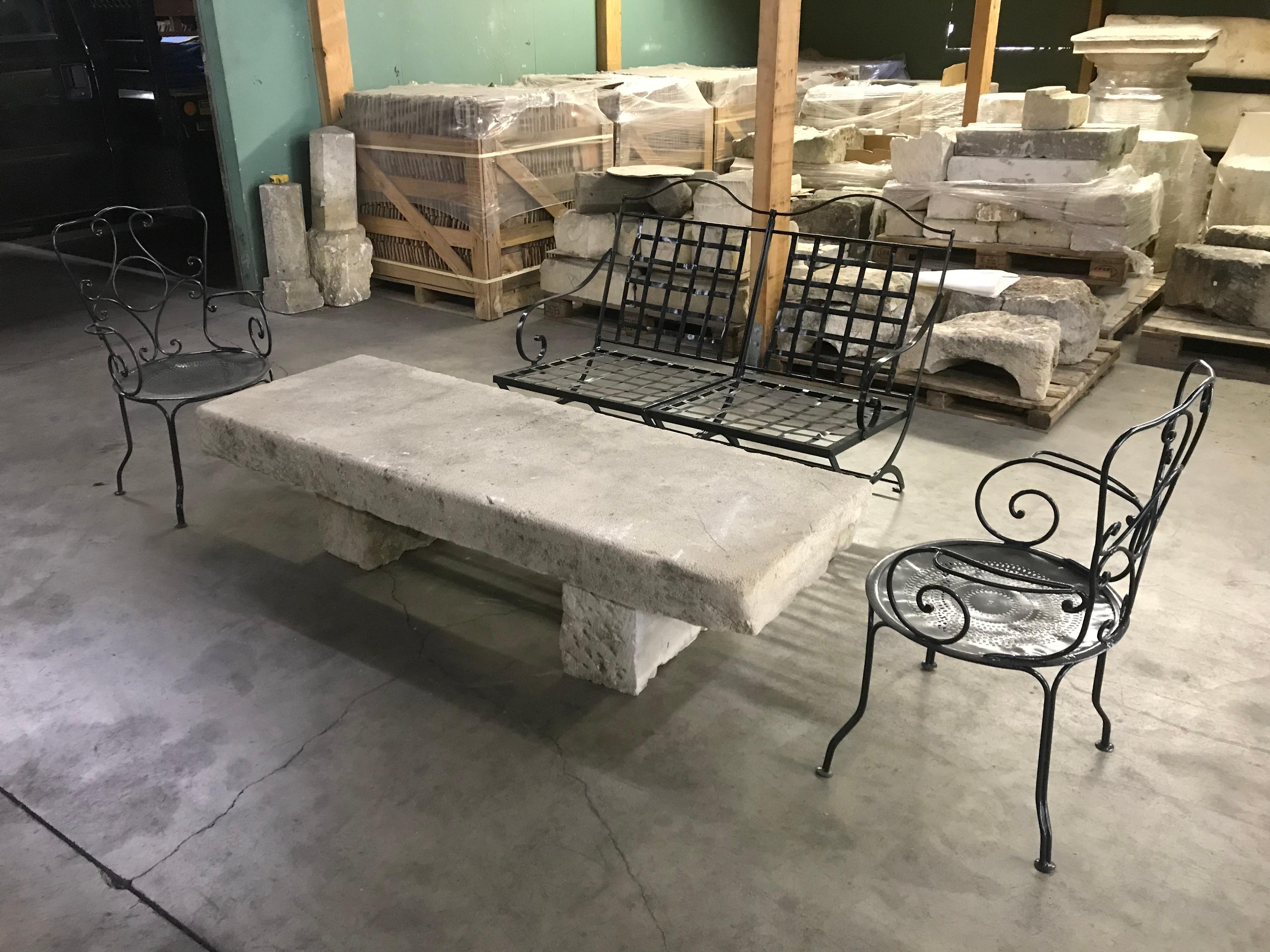 stone coffee table outdoor