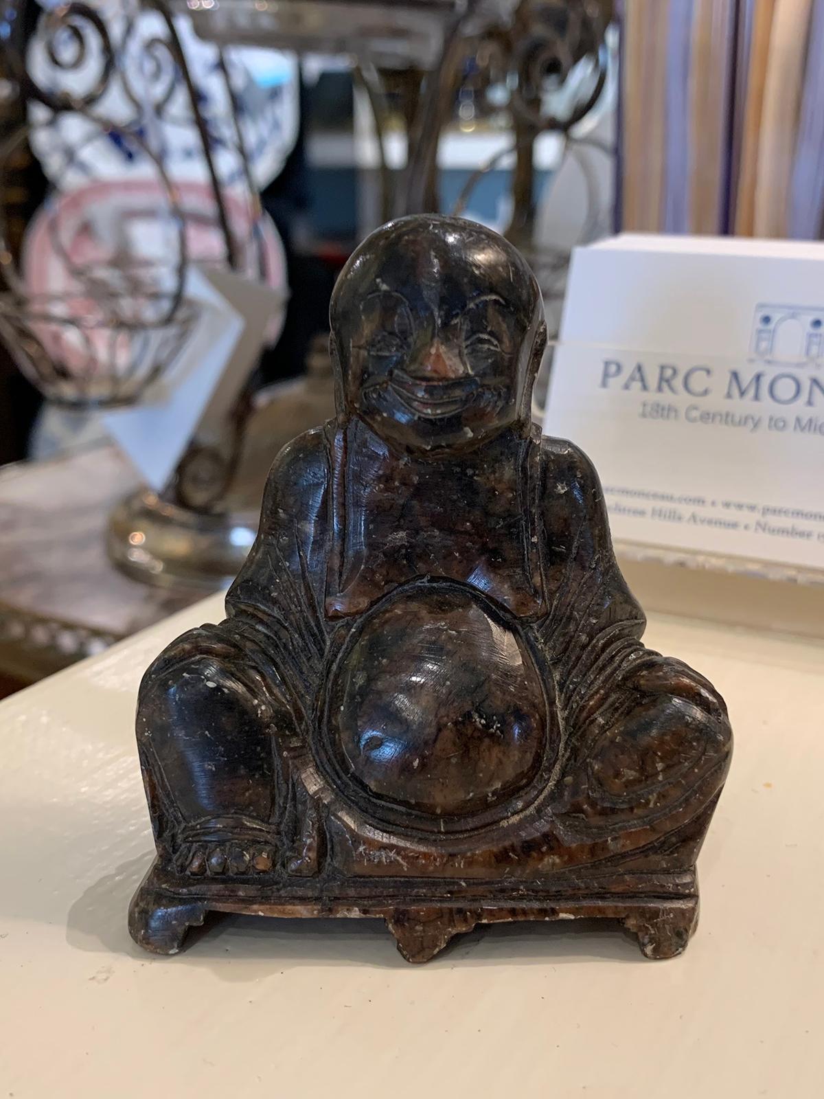 18th-19th century carved stone Buddha.