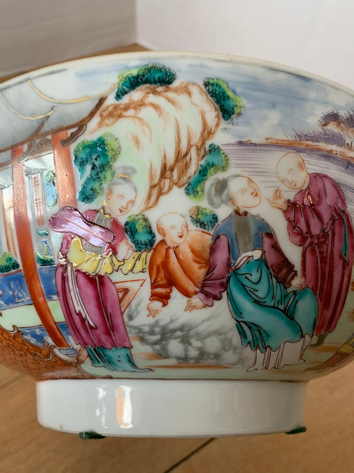 18th-19th Century Chinese Export Porcelain Punch Bowl, Unmarked 7
