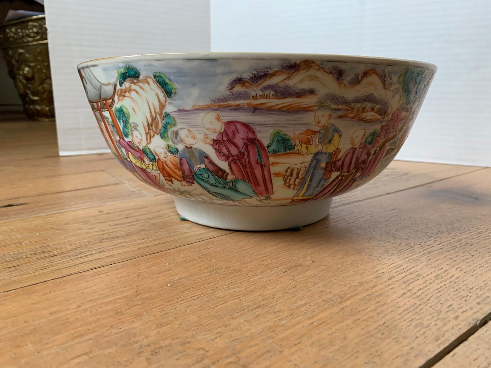 18th-19th Century Chinese Export Porcelain Punch Bowl, Unmarked 3