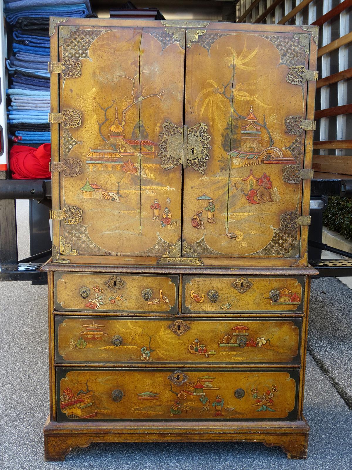 18th-19th century chinoiserie cabinet. Probably English