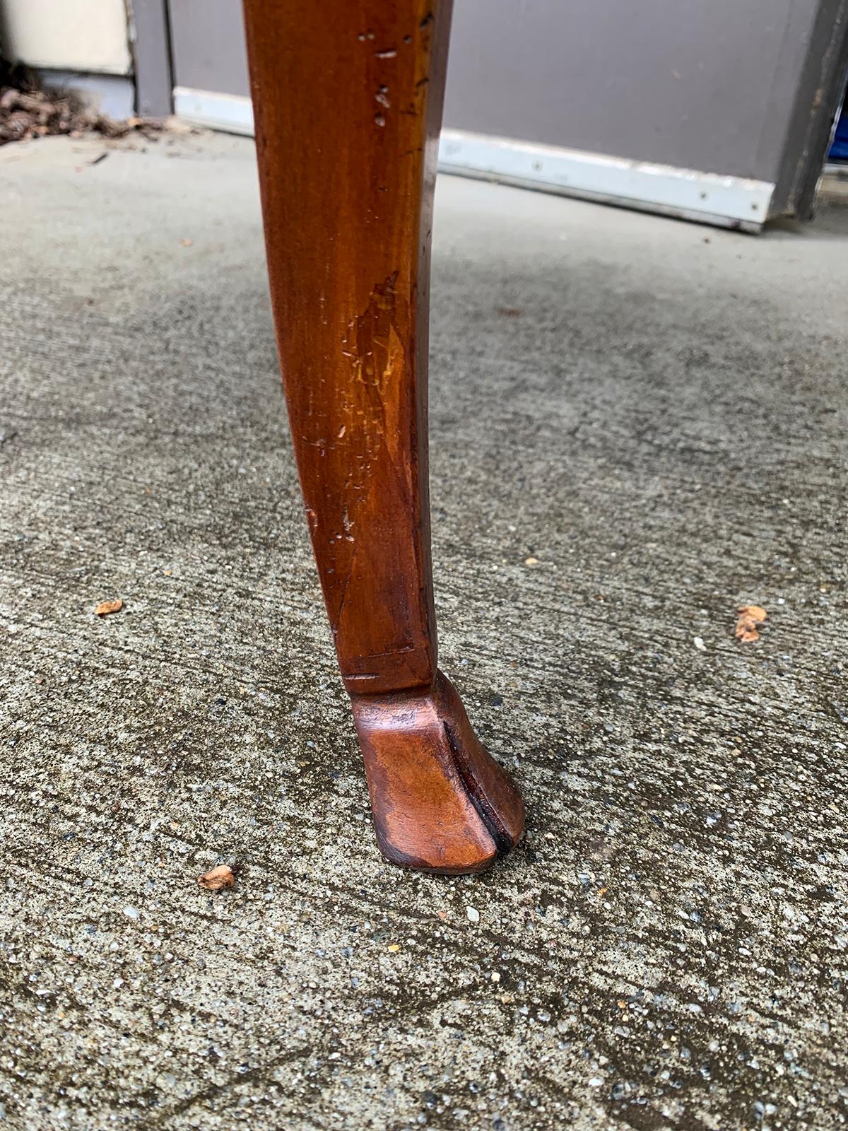 18th-19th Century Continental Round Two-Tier Table with Hoof Feet 6