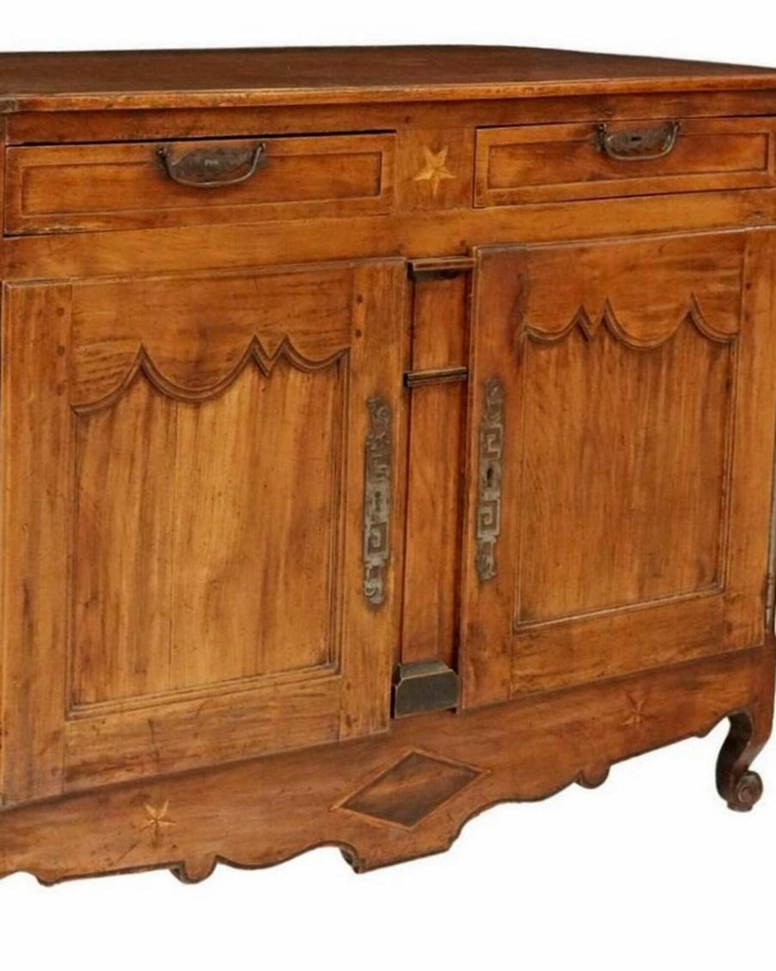 Marquetry 18th/19th Century Country French Provincial Louis XV Style Sideboard