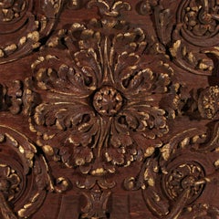 18th - 19th Century Italian Walnut Rococo Carved Wall - Antique Ceiling Panel