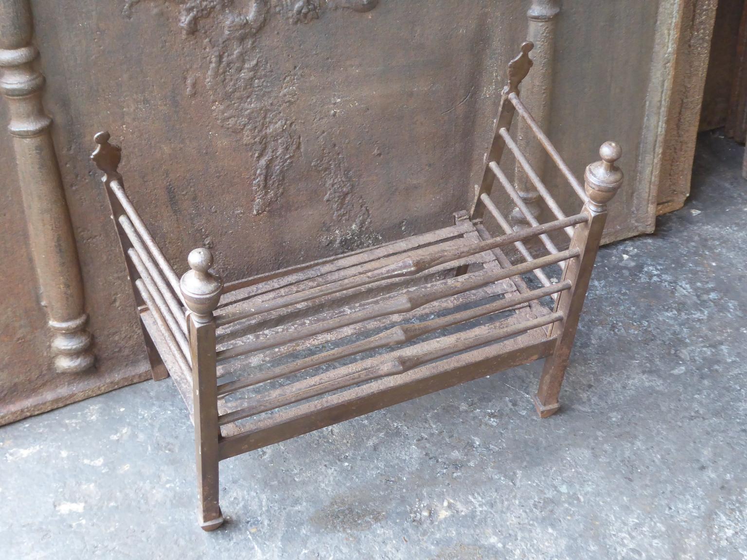 Forged 18th-19th Century Dutch Fireplace Grate or Fire Basket