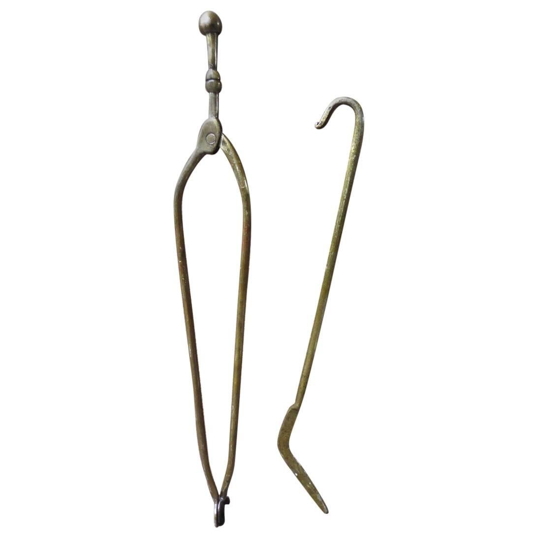 18th-19th Century Dutch Fireplace Tools or Fire Tools For Sale
