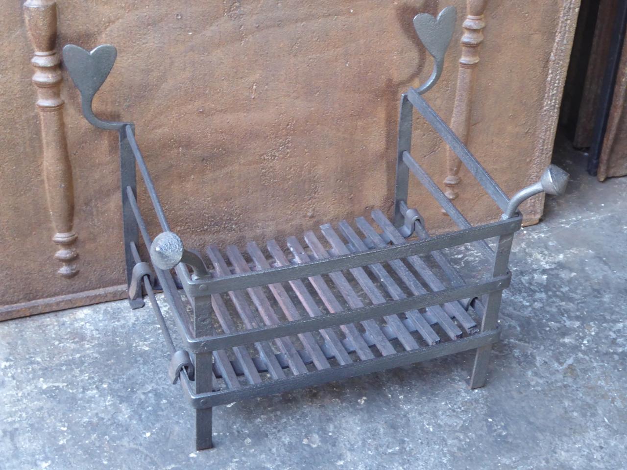 Forged 18th-19th Century Dutch Louis XV Fireplace Grate or Fire Grate