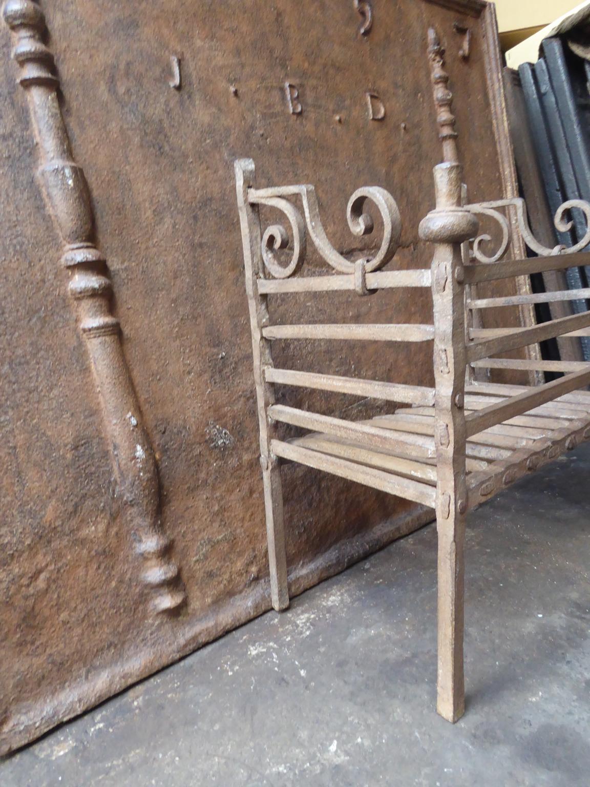 18th-19th Century Dutch Neoclassical Fireplace Grate or Fire Basket 7