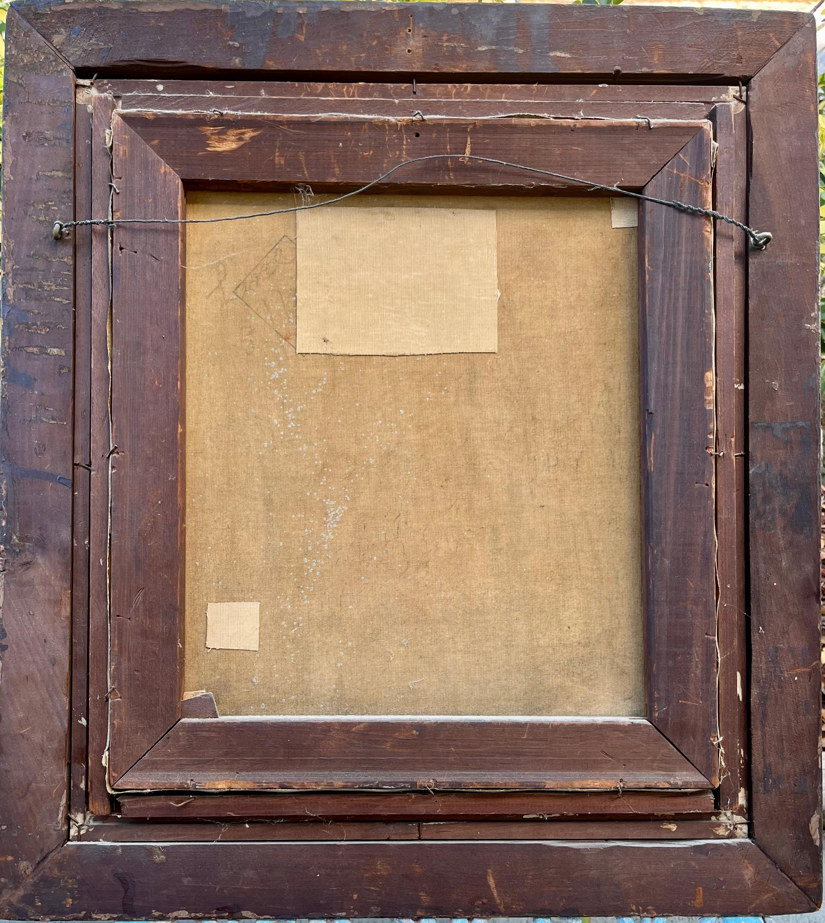 Peinture hollandaise du 18e/19e siècle à l'huile sur toile d'après Johannes Vermeer en vente 3
