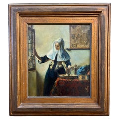 18th/19th Century Dutch Painting in Oil on Canvas after Johannes Vermeer
