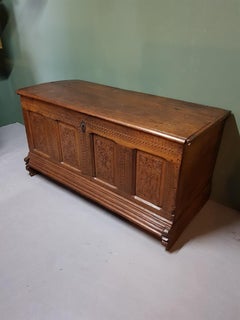 18th-19th Century East Dutch Oak Blanket Chest from the Region Twente