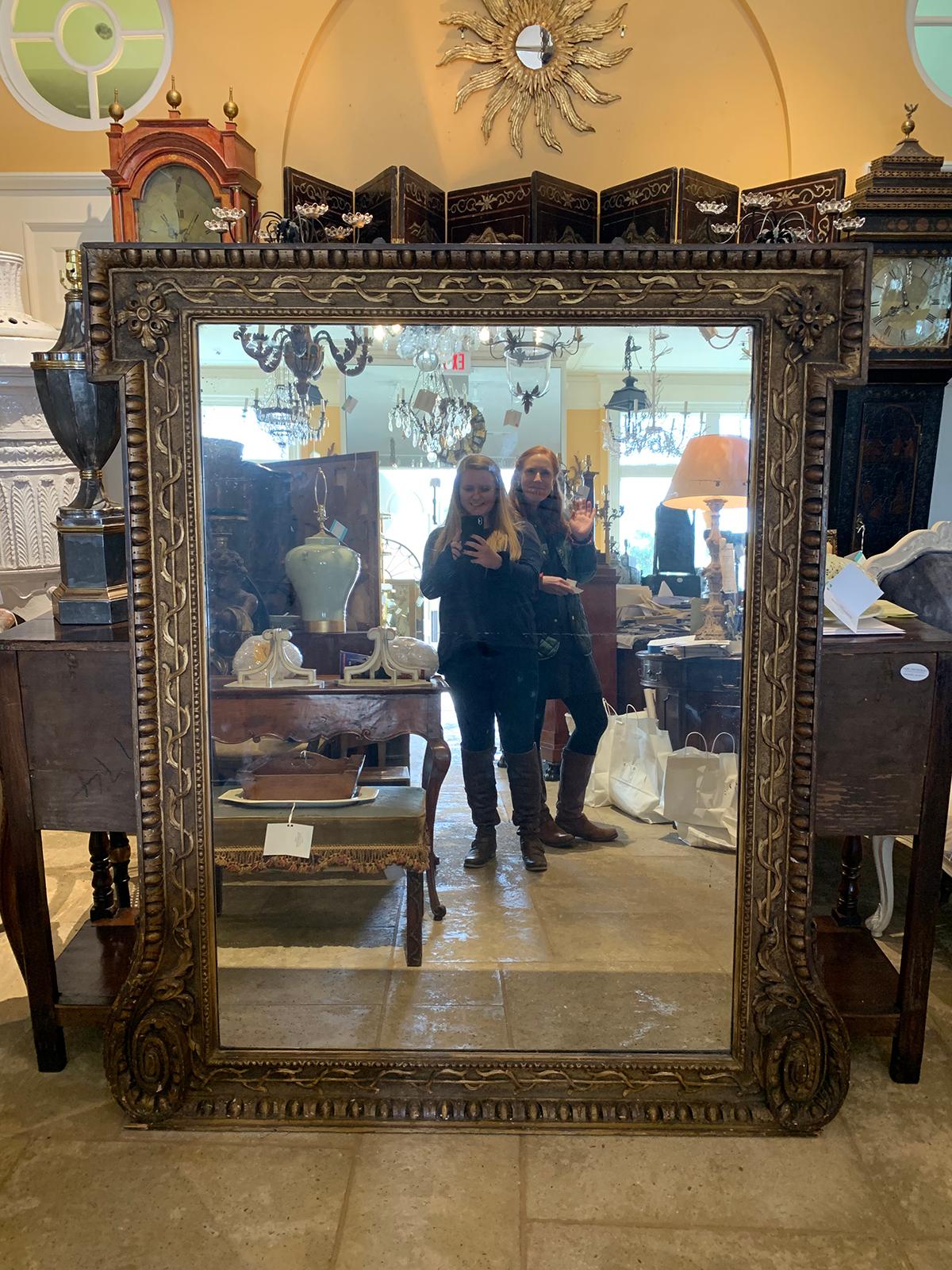 18th-19th Century English Georgian Carved Giltwood Mirror, Style of William Kent 7