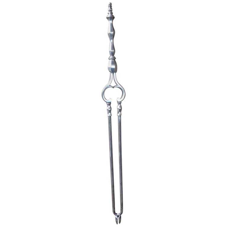 18th 19th Century English Georgian Fireplace Tongs Or Fire Tongs