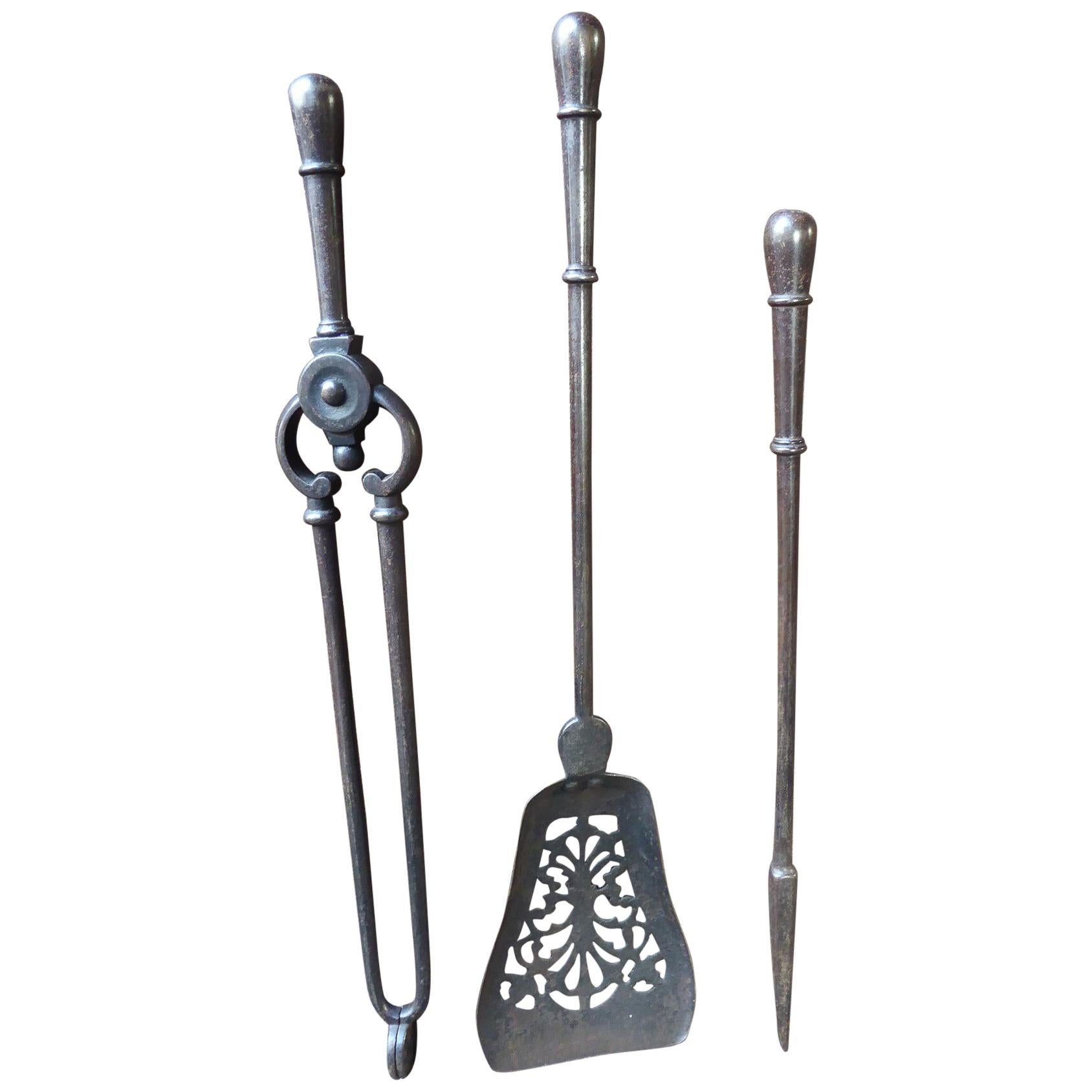 19th Century English Fireplace Tools or Fire Tools For Sale at 1stDibs