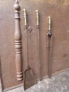 18th-19th Century English Georgian Fireplace Tools or Fire Tools