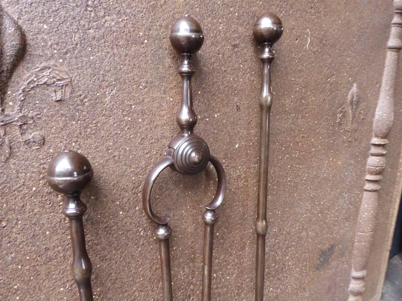 British 18th-19th Century English Georgian Fireplace Tools or Fire Tools