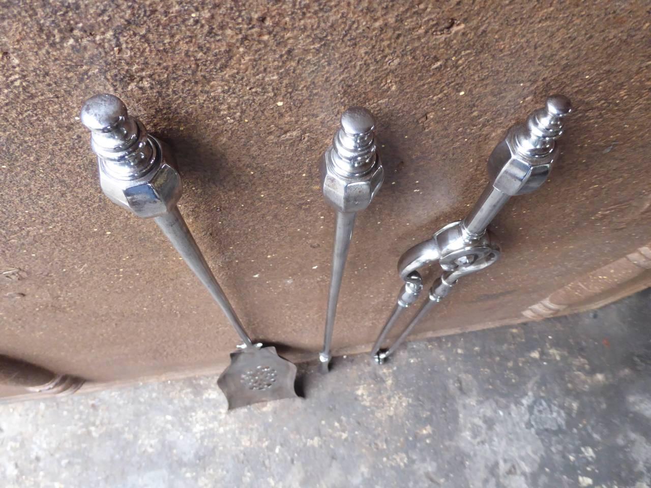 Steel 18th-19th Century English Georgian Fireplace Tools or Fire Tools