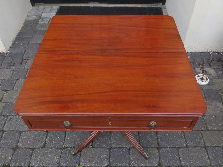 18th-19th Century English Mahogany Architect's Table Converted to Game Table 3