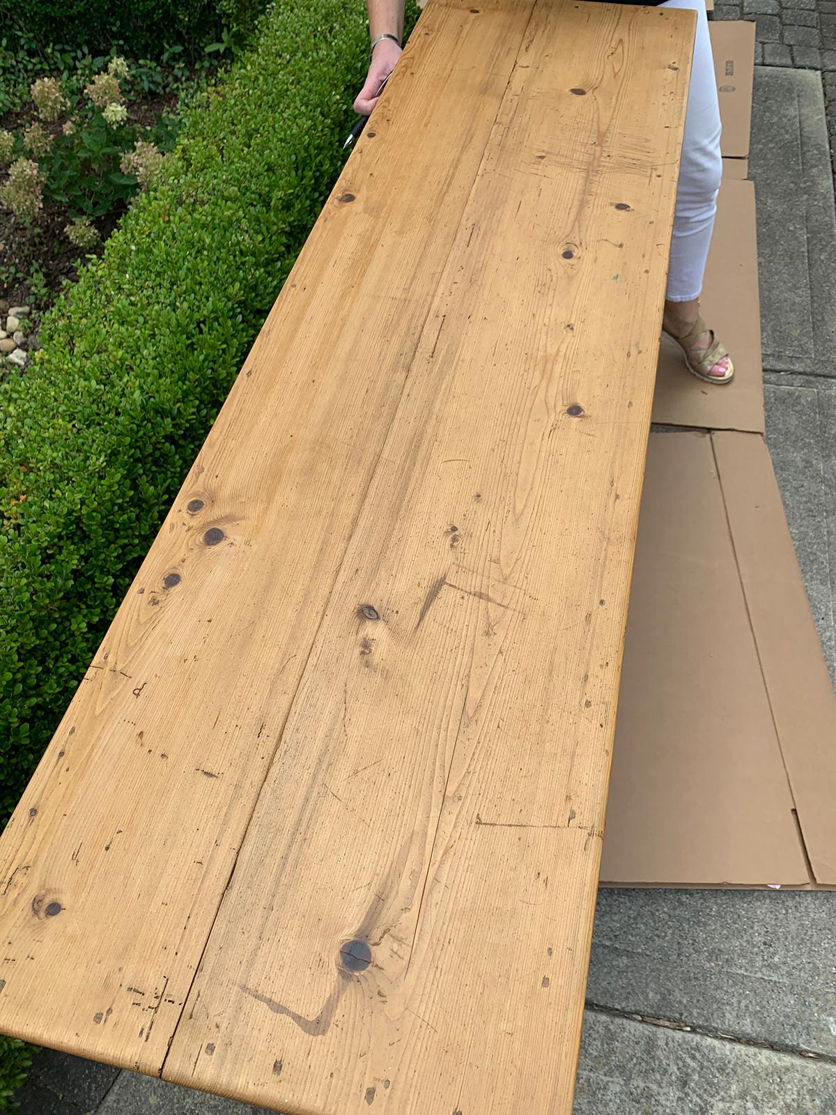 18.-19. Jahrhundert Englisch Scrubbed Pine Dresser Base (Holz)