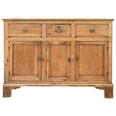 18.-19. Jahrhundert Englisch Scrubbed Pine Dresser Base