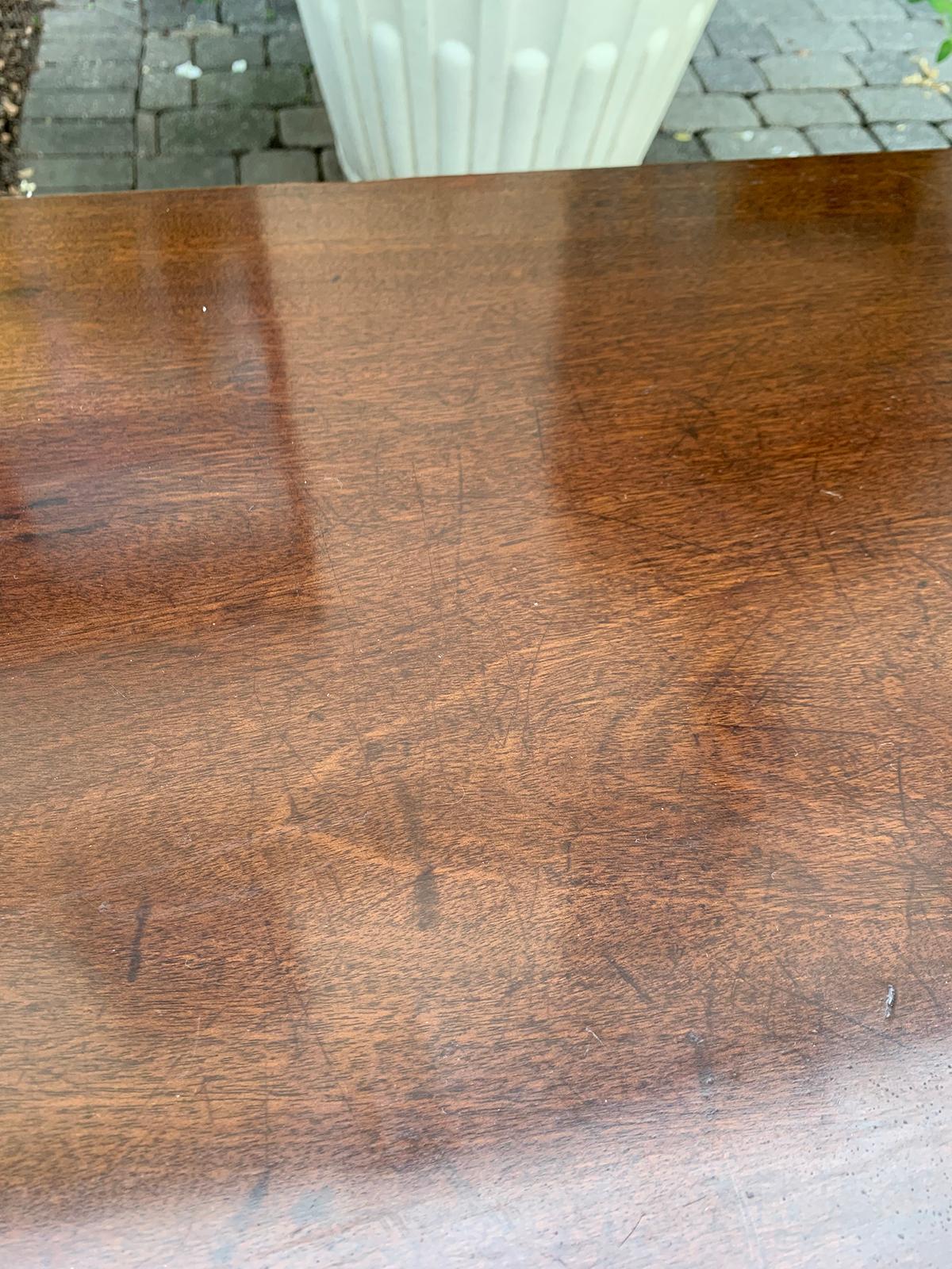 18th-19th Century English Walnut Table with Single Drawer 8
