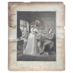 18th-19th Century Engraving of Ladies, Unmarked