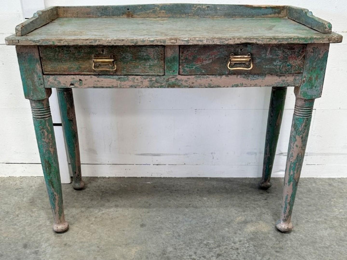 Country 18th/19th Century European Painted Pine Farmhouse Sorting Table Server 