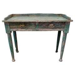 18th/19th Century European Painted Pine Farmhouse Sorting Table Server 