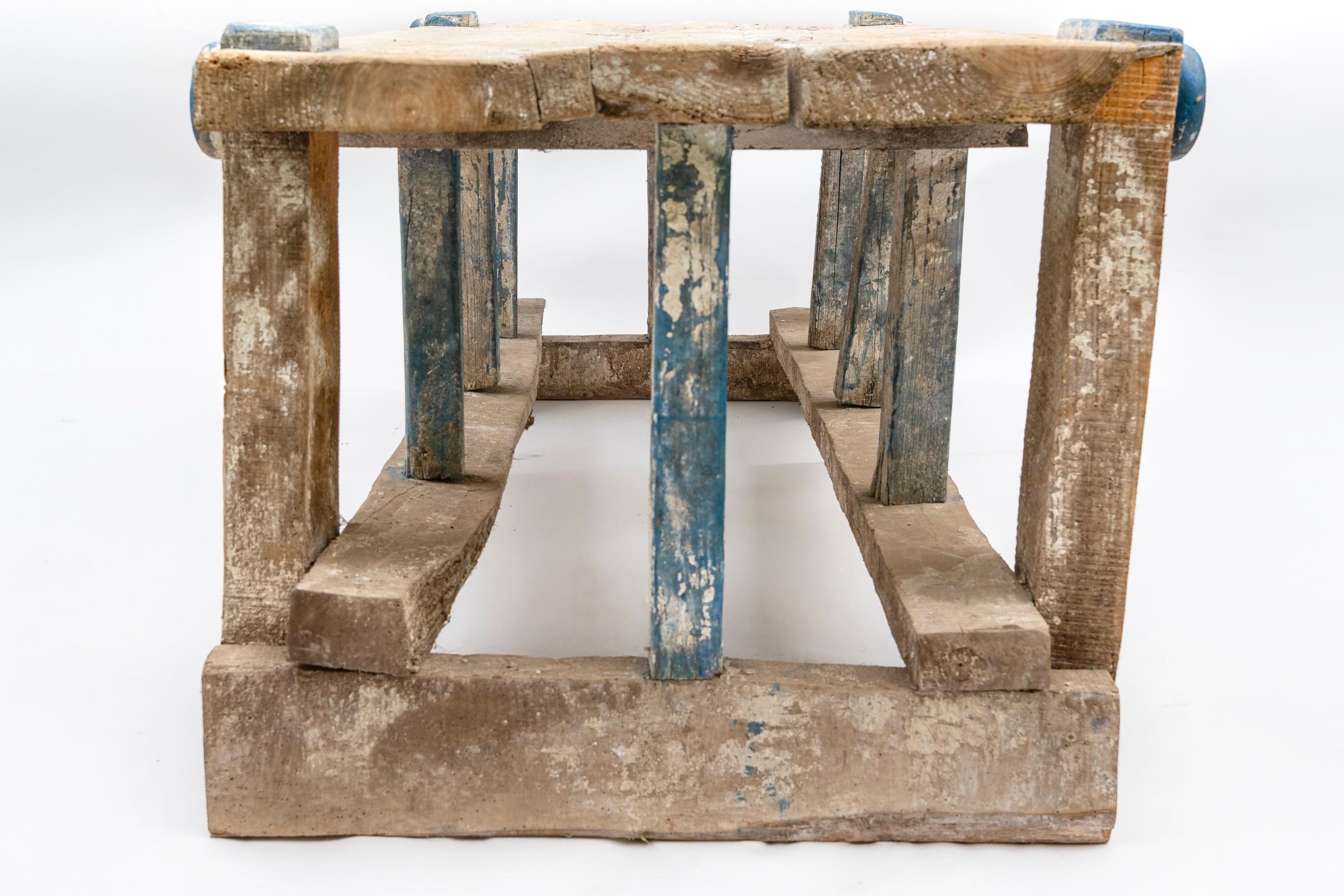 18th - 19th Century European Weathered Wood Carpenters Table For Sale 4