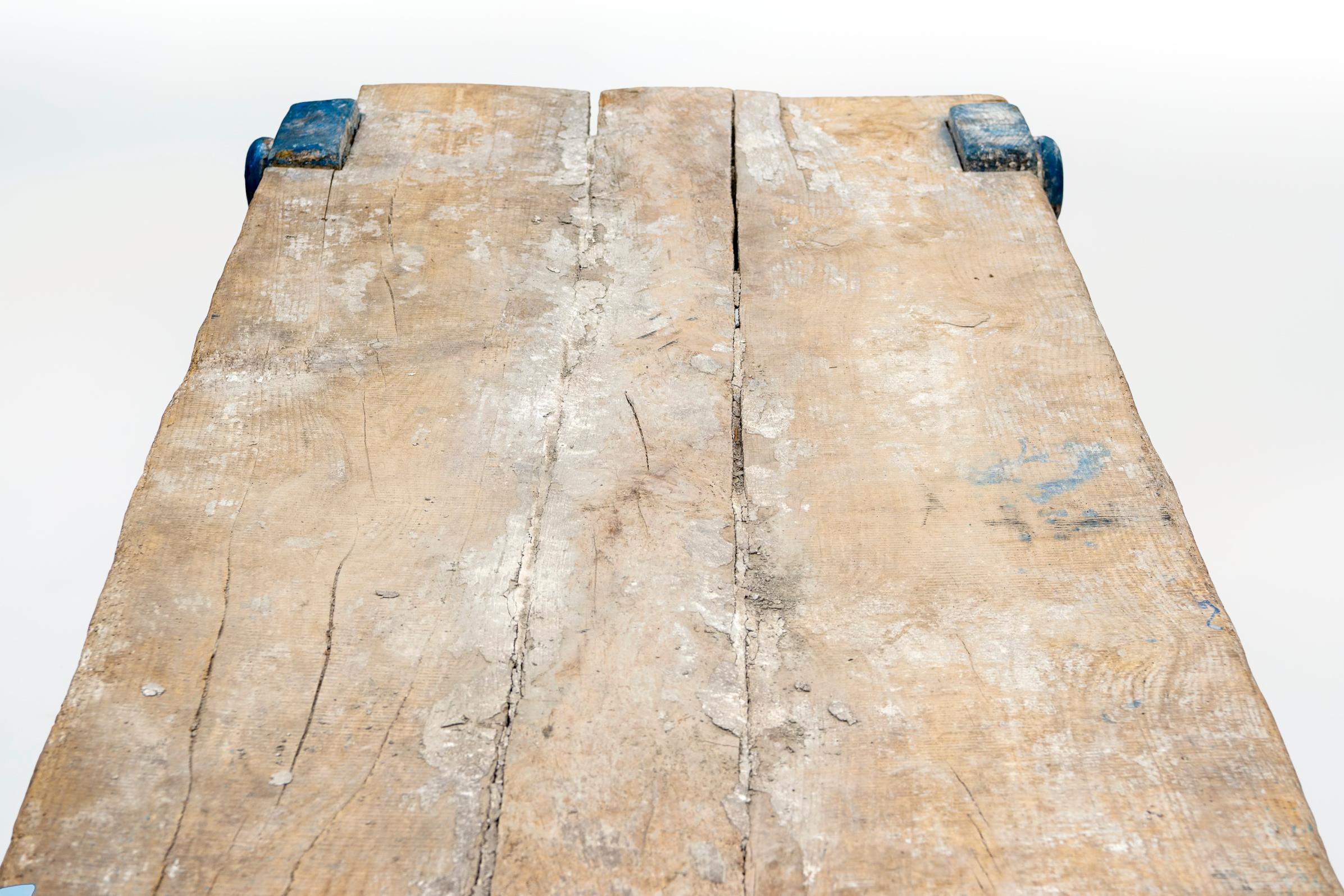 18th - 19th Century European Weathered Wood Carpenters Table For Sale 10