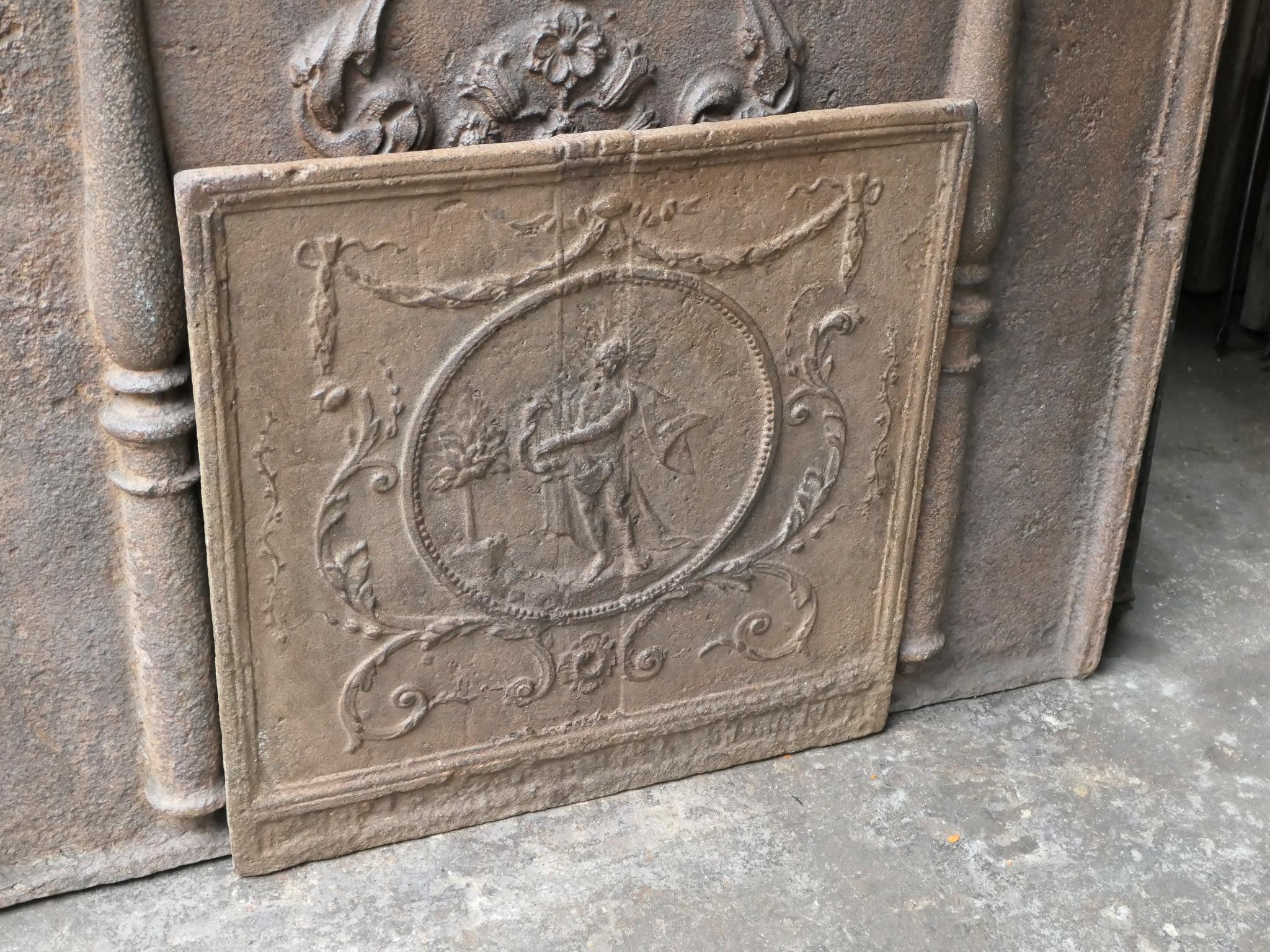 18th - 19th Century French 'Apollo with Lyre' Fireback In Good Condition In Amerongen, Amerongen