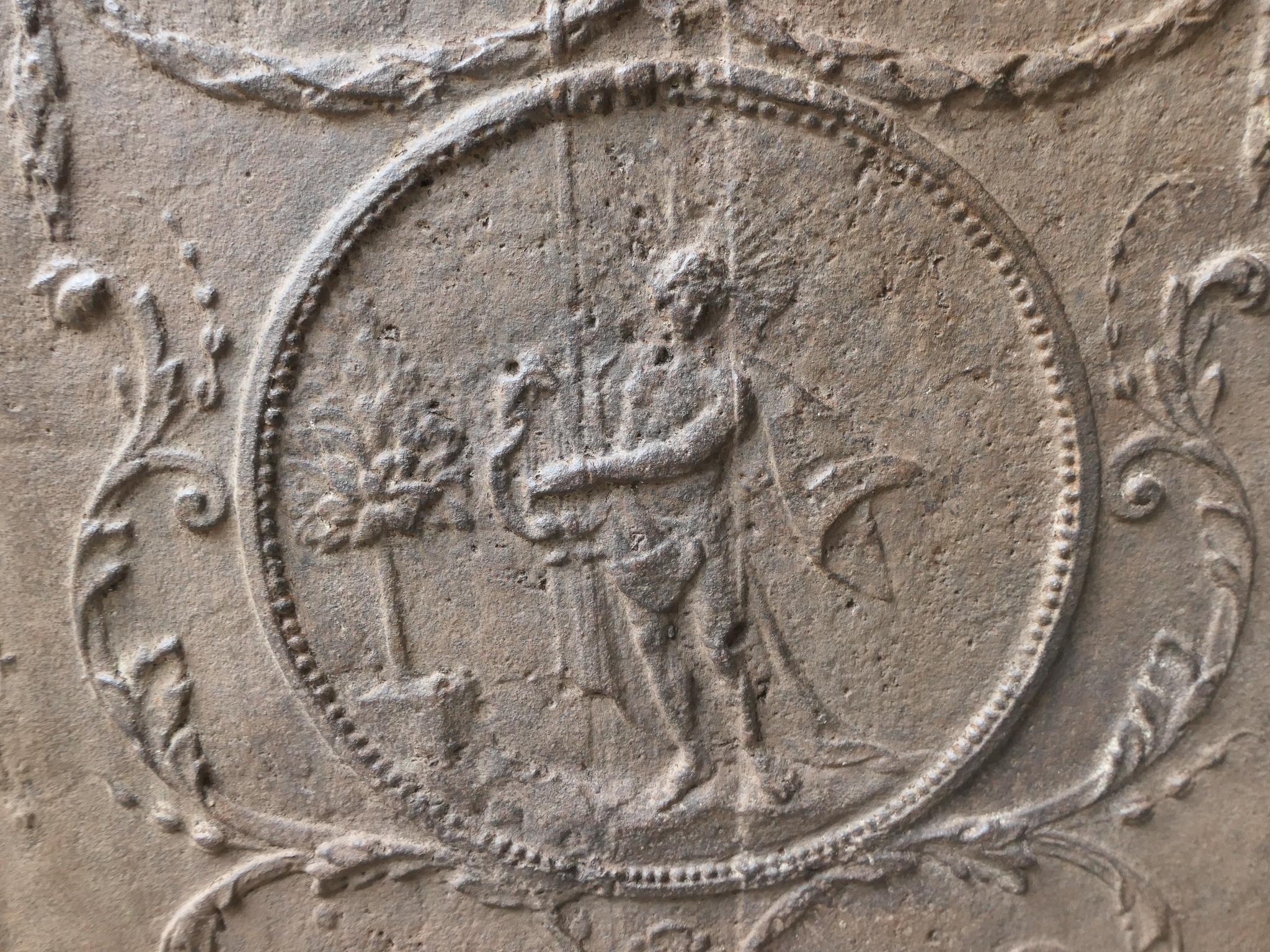 18th - 19th Century French 'Apollo with Lyre' Fireback 1
