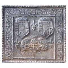 Plaque de cheminée / crédence française des « Arms de Loraine » du 18e-19e siècle