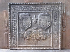 Plaque de cheminée / crédence française des « Arms de Loraine » du 18e-19e siècle
