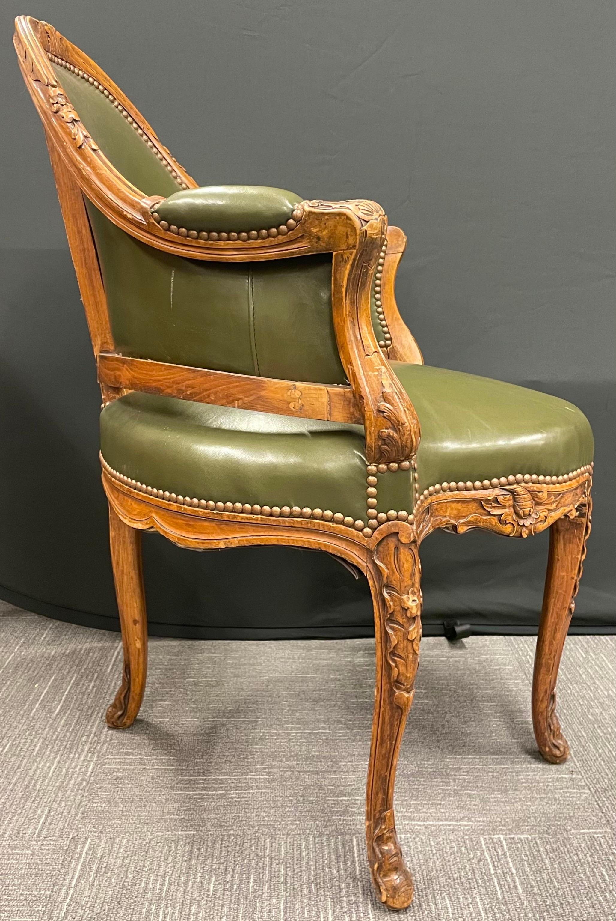 18th/ 19th Century French Bergère de Bureau or Corner Chair 1