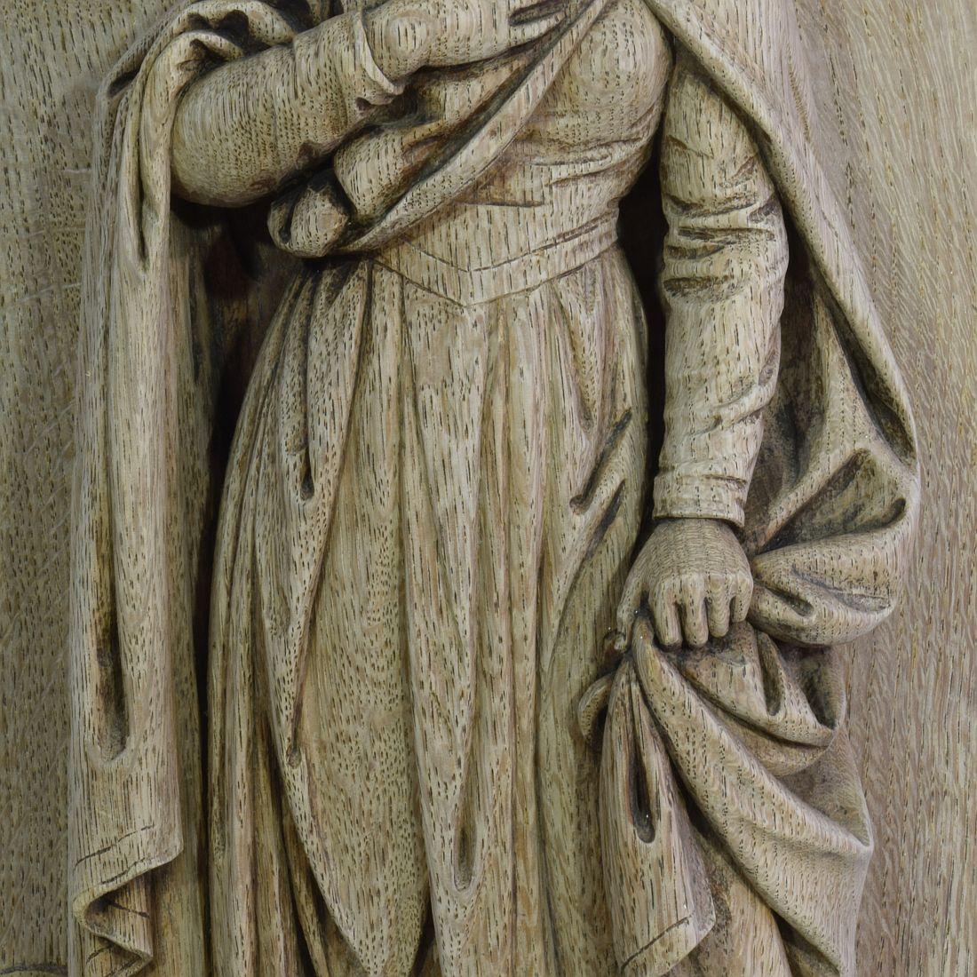 18th 19th Century French Carved Oak Panel of Saint Philomena For Sale ...