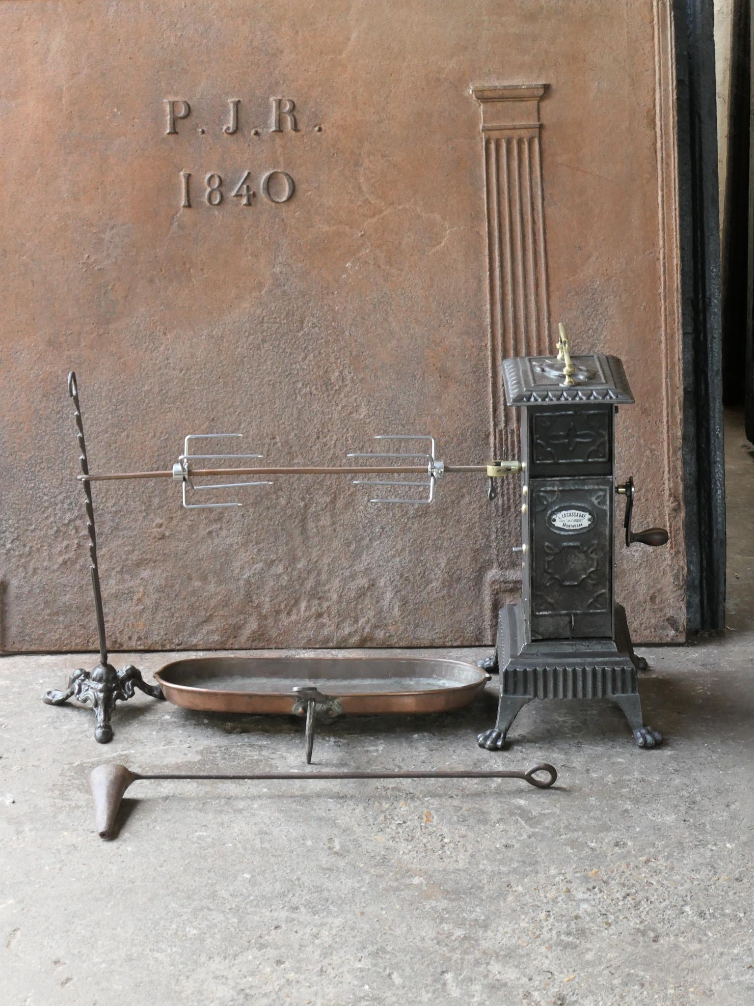 18th - 19th Century French Clockwork Roasting Jack In Good Condition In Amerongen, Amerongen