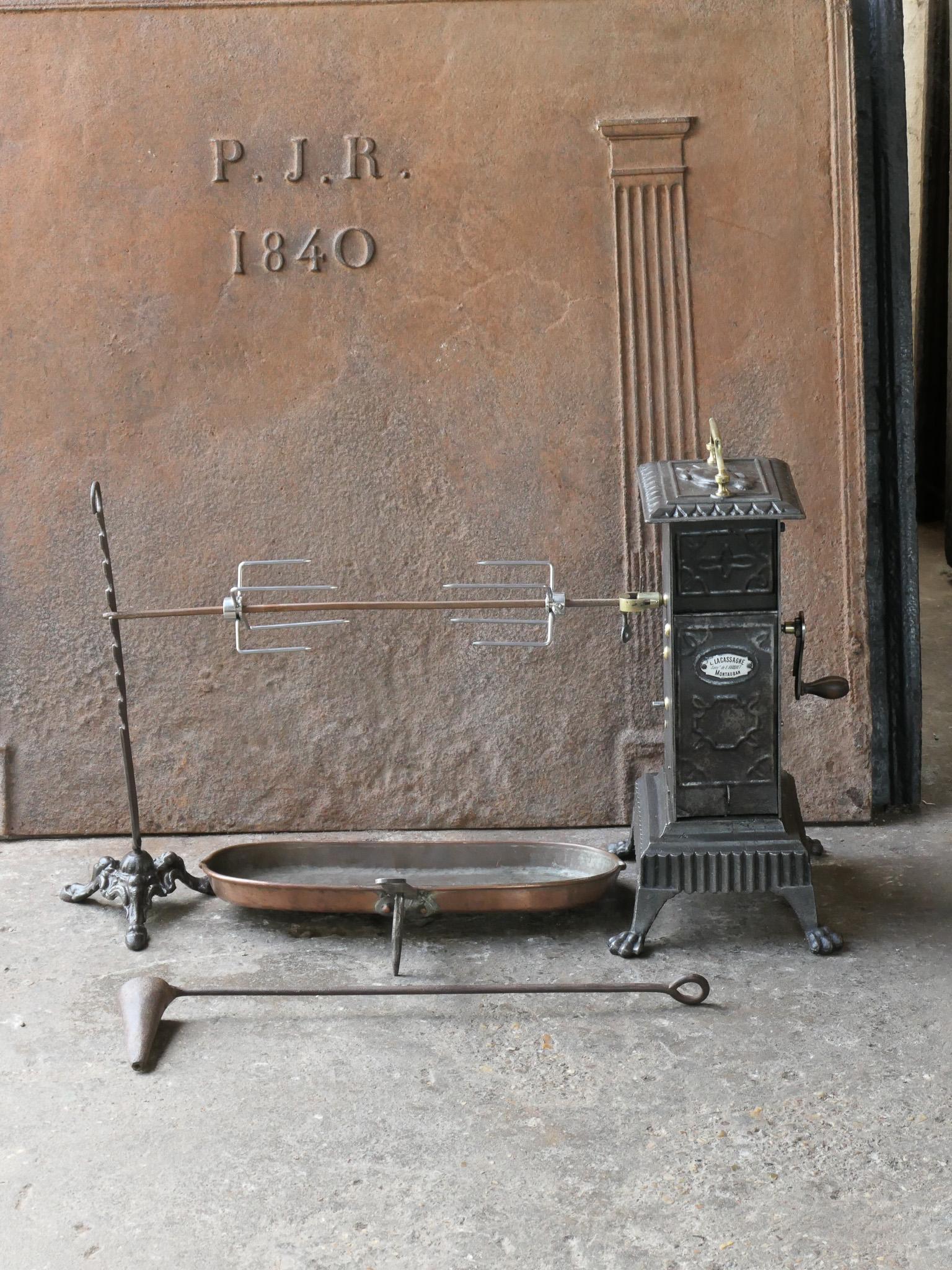 Brass 18th - 19th Century French Clockwork Roasting Jack