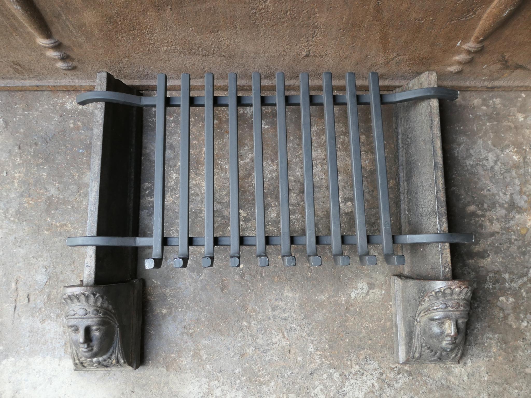 18th-19th Century French Fire Grate, Fireplace Grate 6