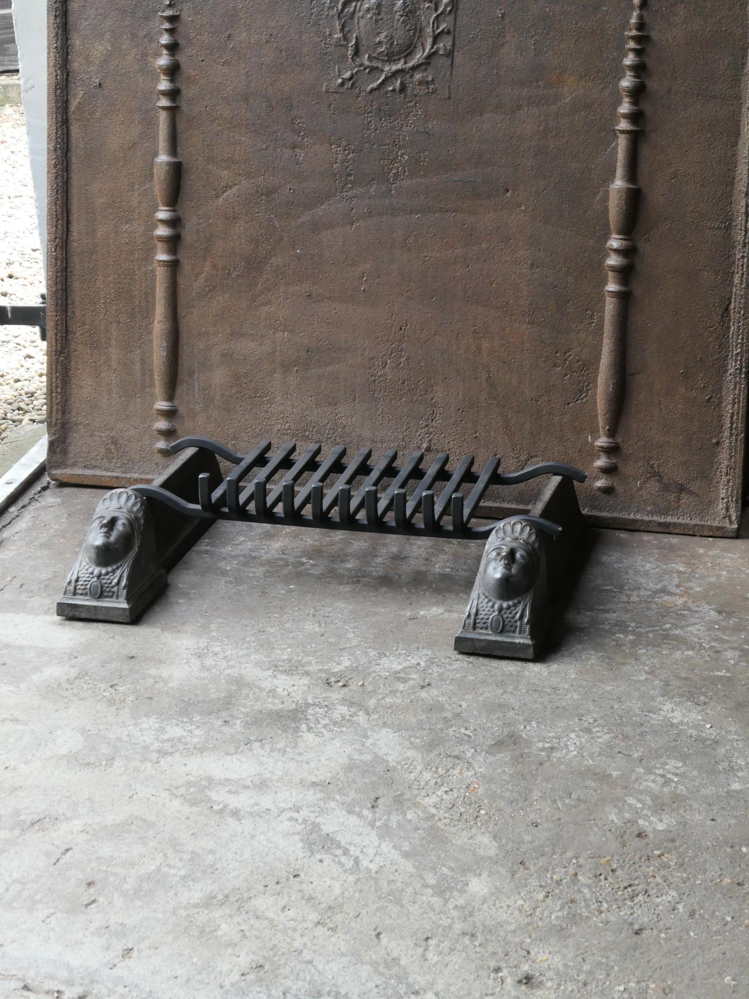 Cast 18th-19th Century French Fire Grate, Fireplace Grate