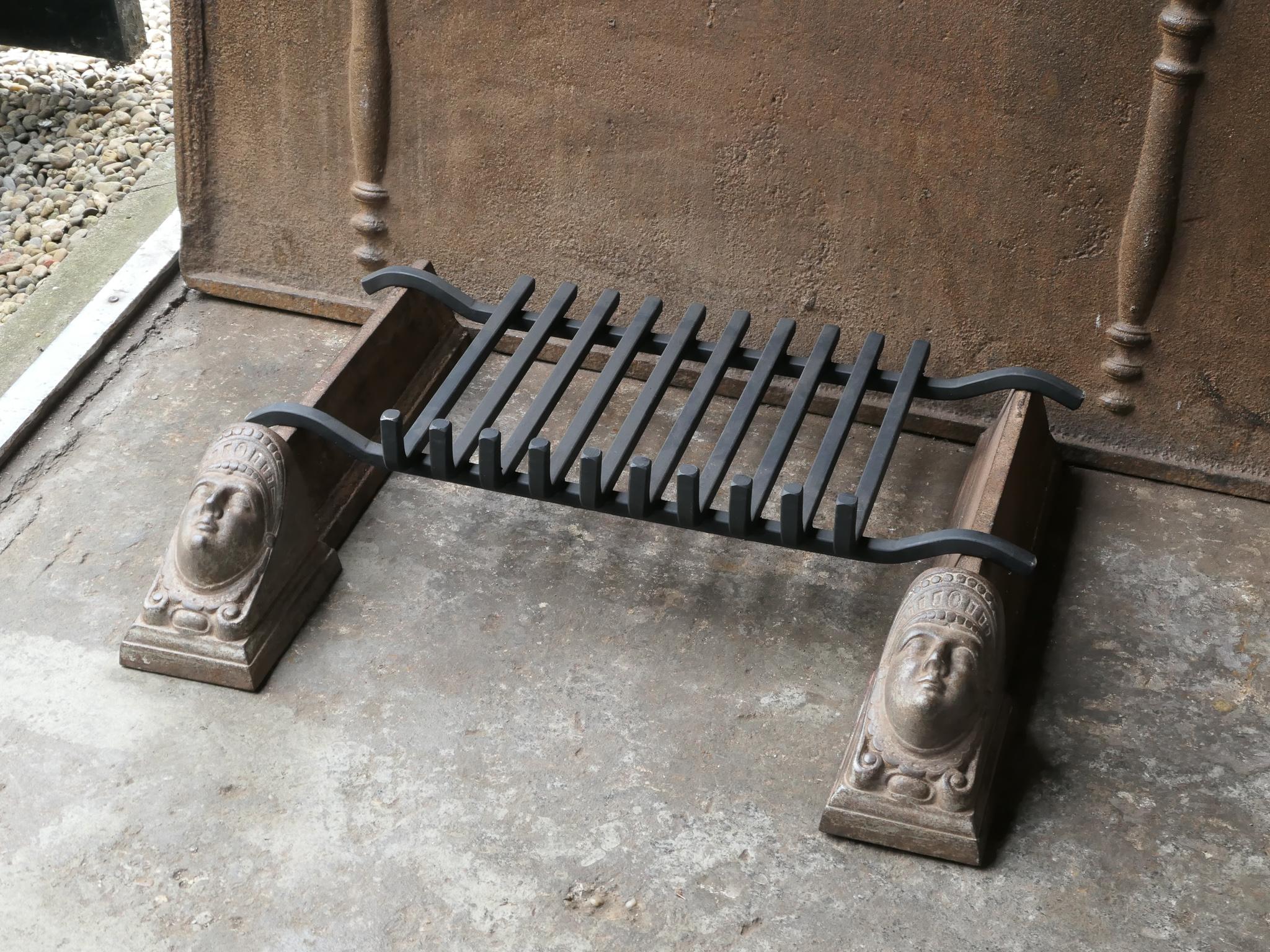 Cast 18th-19th Century French Fire Grate, Fireplace Grate