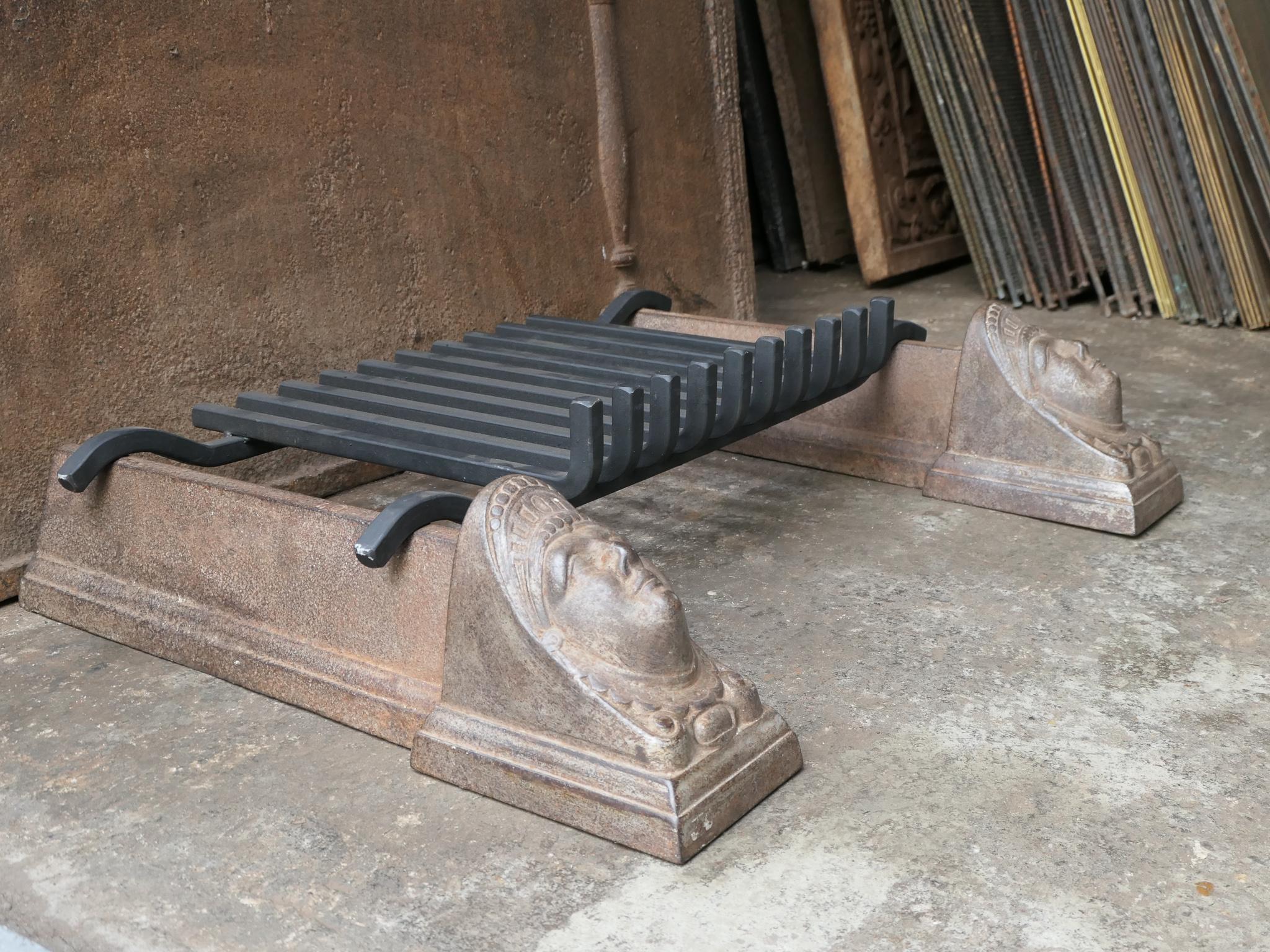 Iron 18th-19th Century French Fire Grate, Fireplace Grate