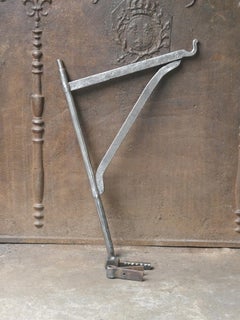 18th - 19th Century French Fireplace Chimney Crane