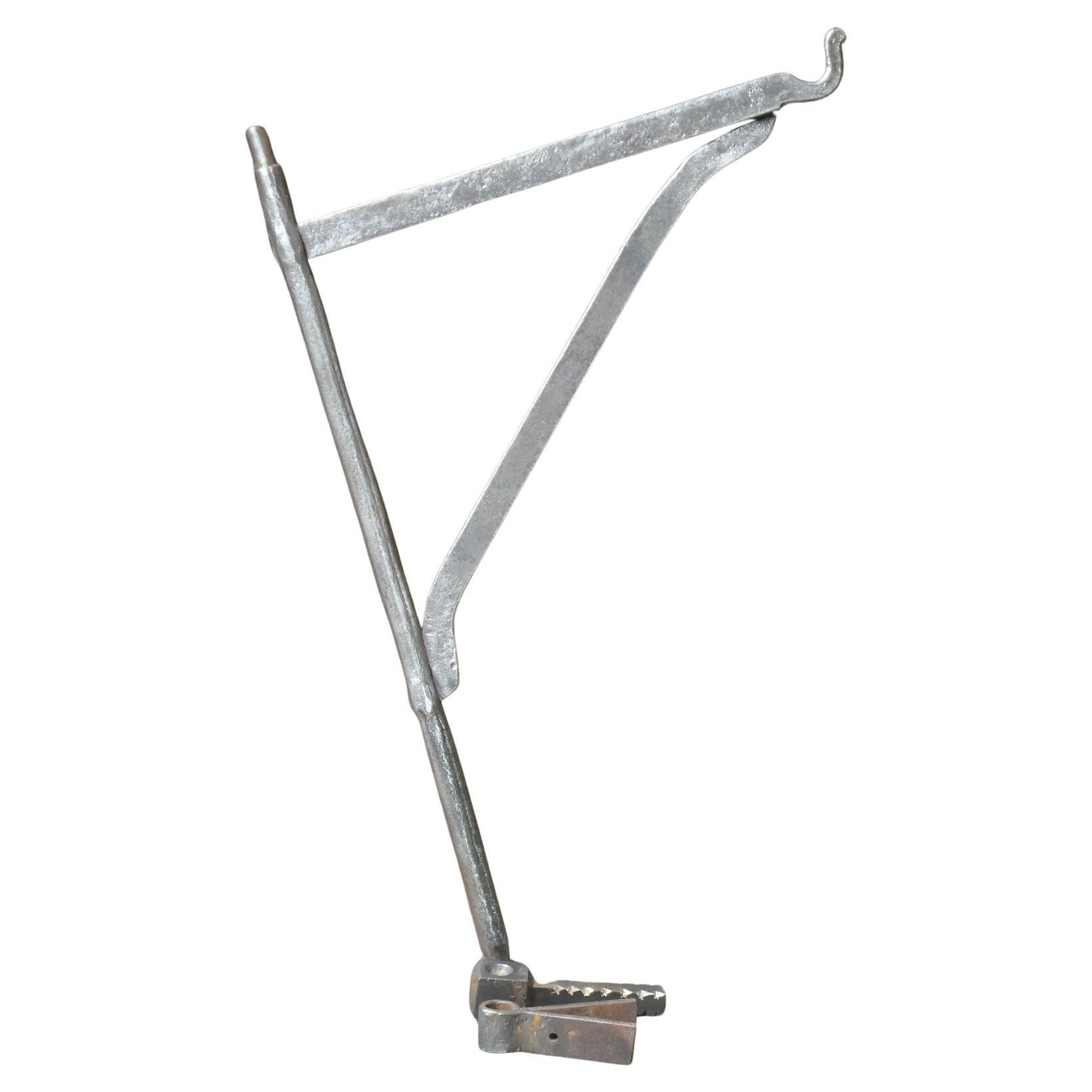 Crane de cheminée française du 18e - 19e siècle