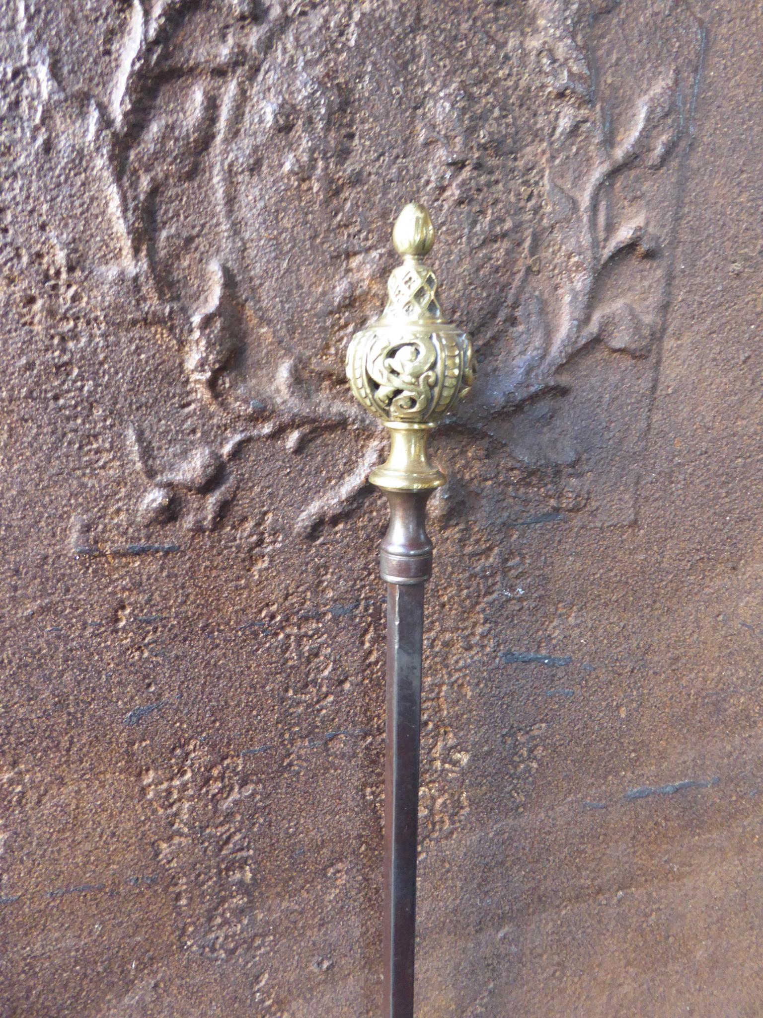 Neoclassical 18th - 19th Century French Fireplace Shovel or Fire Shovel For Sale